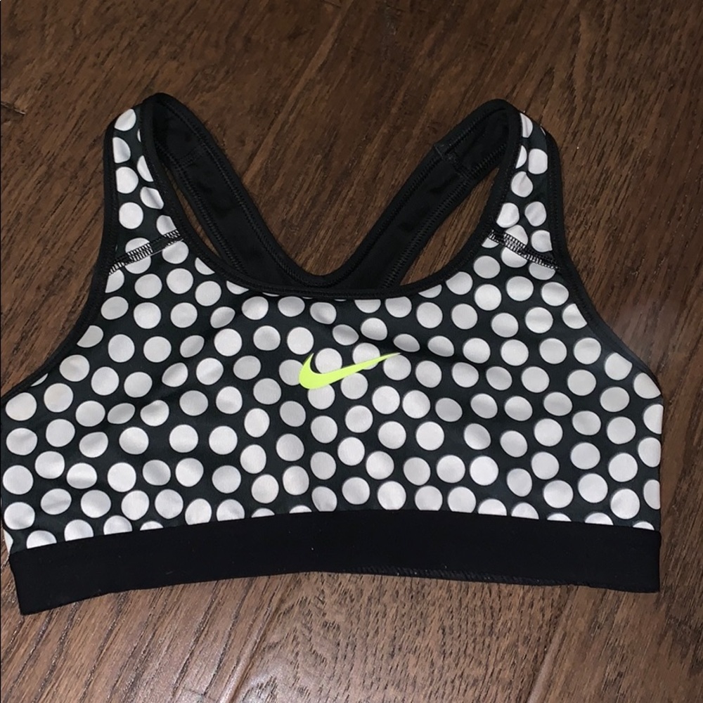 Polka dot Nike sports bra